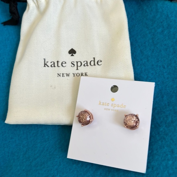 Kate spade glittery coppery gumdrop earrings